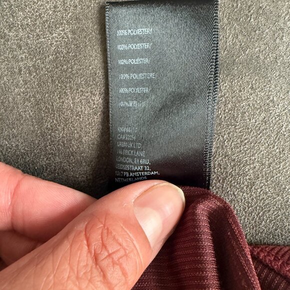 Urban Outfitters Red Corduroy Strapless Button-Front Mini Dress L - Picture 5 of 5